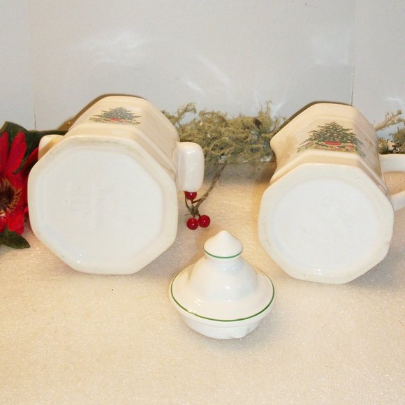 Pfaltzgraff Heritage Sugar Bowl With Lid - 10 Oz Stoneware, Classic White, Microwave & Dishwasher Safe